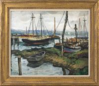 Docks and Boats, Essex, Connecticut, c. 1930